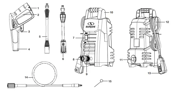 SNOW JOE SPX205E RM Electric Pressure Washer - overview