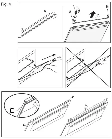 ARTUSI CAFG90X 90cm Freestanding Dual Fuel Oven - interior glass
