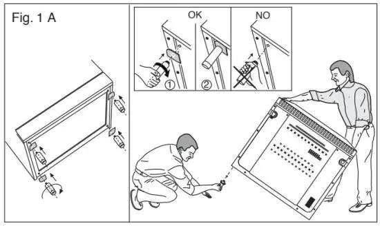 ARTUSI CAFG90X 90cm Freestanding Dual Fuel Oven - non-combustible materials 1