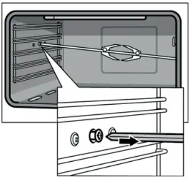 ARTUSI CAFG90X 90cm Freestanding Dual Fuel Oven - rotary spit