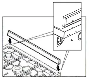 ARTUSI CAFG90X 90cm Freestanding Dual Fuel Oven - splash guard