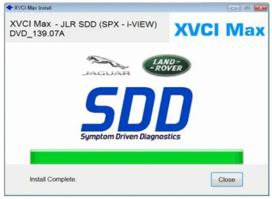 JLR SDD driver installation