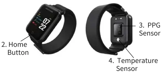 AnyCARE TAP2 Health Tracker Smartwatch - fig1