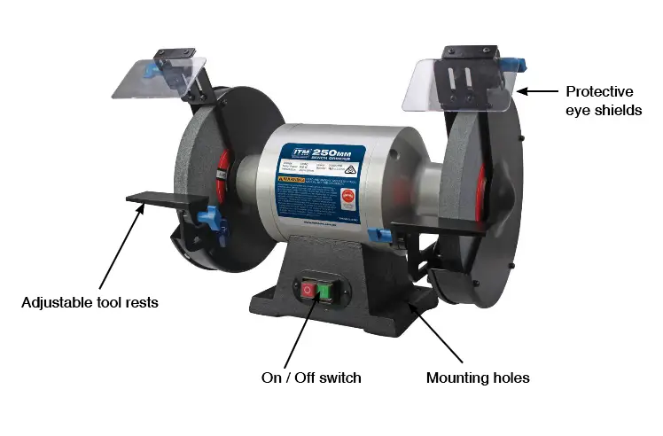 ITM -TM400-250 -Industrial- Bench -Grinder -fig 1
