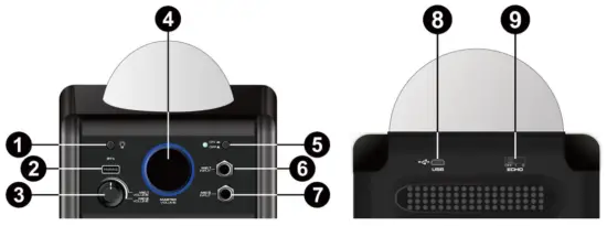 VONYX SBS55B Kids Karaoke Machine - Light