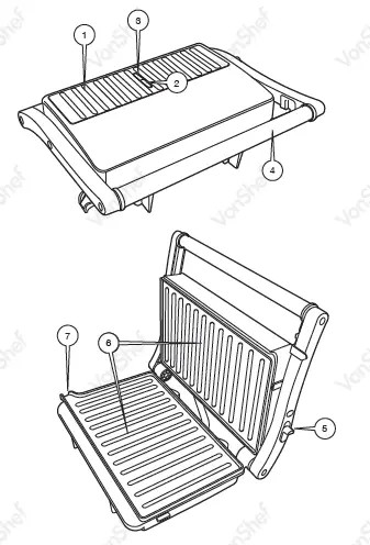 VonShef-2000160-Sandwich-Maker-Grill-FIG-1