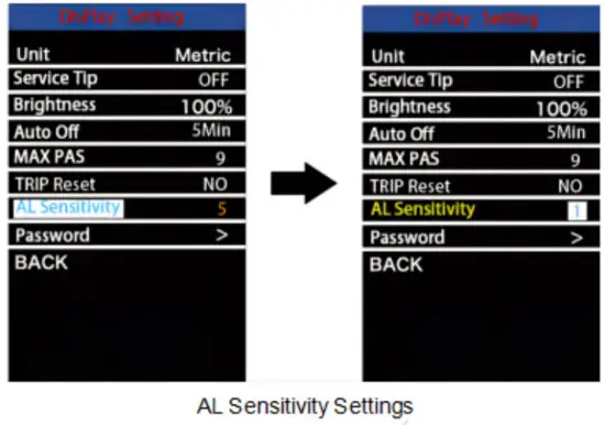 Key Disp KD986 Electric Bike Display - Al sensitivy
