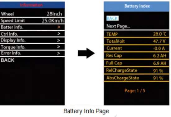 Key Disp KD986 Electric Bike Display - Battery 2