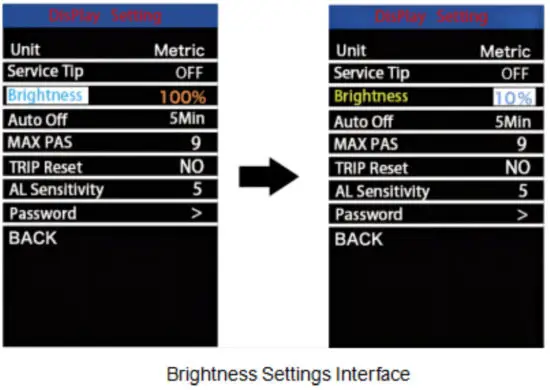 Key Disp KD986 Electric Bike Display - Brightnes