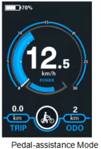 Key Disp KD986 Electric Bike Display - Padel