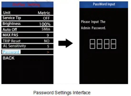 Key Disp KD986 Electric Bike Display - Password