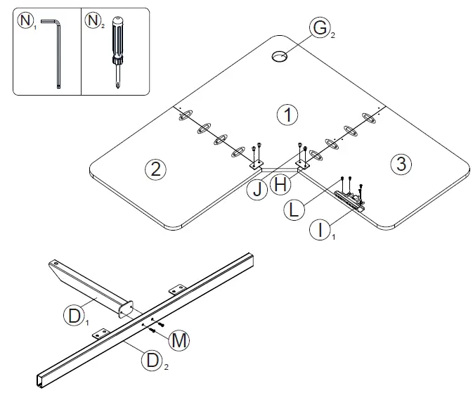 COSTWAY JV10203 L-Shaped Electric Standing Desk 3