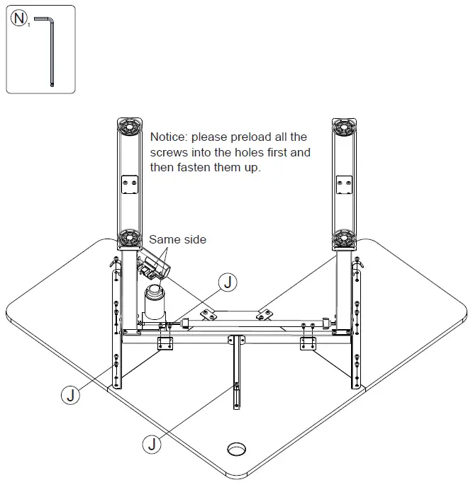 COSTWAY JV10203 L-Shaped Electric Standing Desk 7