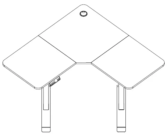 COSTWAY JV10203 L-Shaped Electric Standing Desk