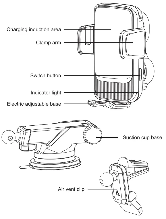 Shenzhen I Link Technology WP15 Smart Wireless Charging Car Holder - Parts