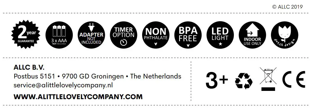 LiTTLE LOVELY Night Light Rainbow User Manual - Certified