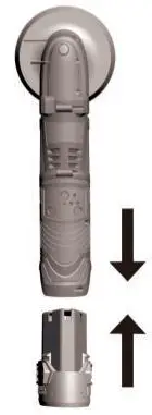 KIMO 5001 12V Power Polisher Instruction Manual - To insert the battery