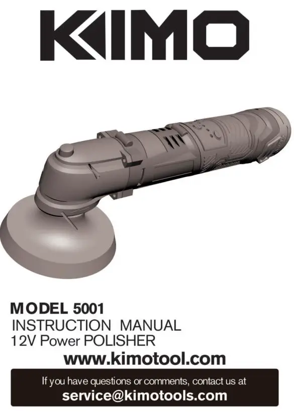 KIMO 5001 12V Power Polisher Instruction Manual