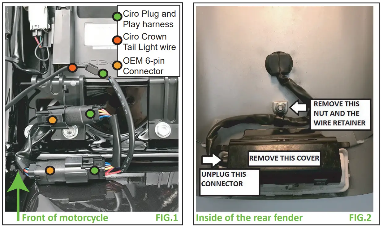 Ciro G0040174 Crown Tail Light With Lightstrike -