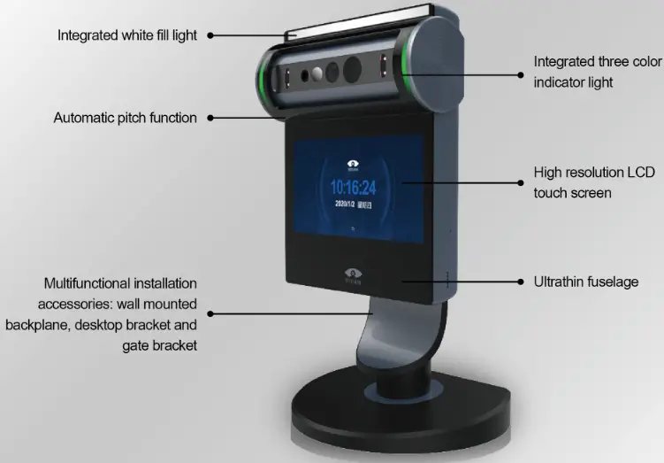 IRISIAN VERSA N iris + Face + Temperature Measurement Intelligent Control Terminal - Overview