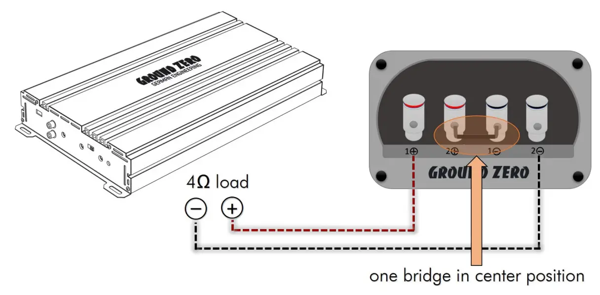 GROUND ZERO GZUB 12BR Uranium Series Vented Subwoofer - Wiring options 2