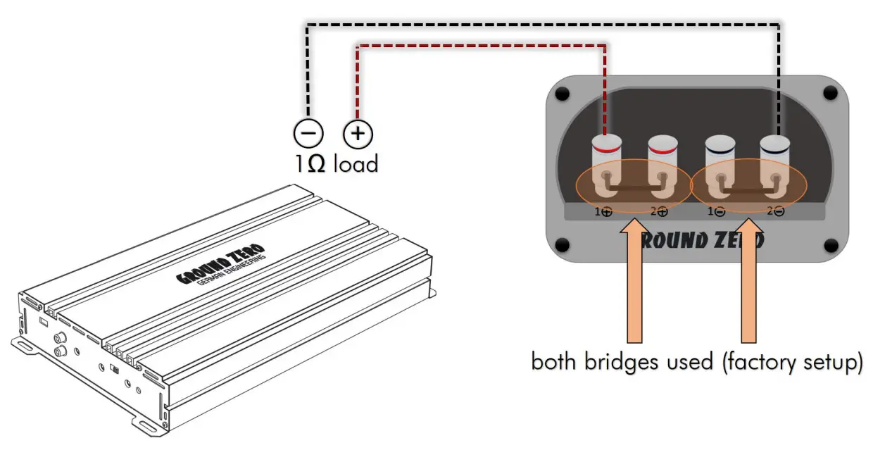 GROUND ZERO GZUB 12BR Uranium Series Vented Subwoofer - Wiring options