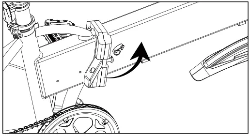 ADO A16 Folding Electric Bike - Close the body lock.