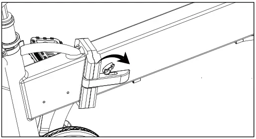 ADO A16 Folding Electric Bike - Fasten the safety lock