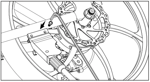 ADO A16 Folding Electric Bike - brace behind