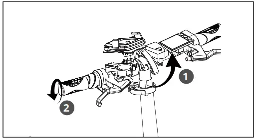 ADO A16 Folding Electric Bike - handle
