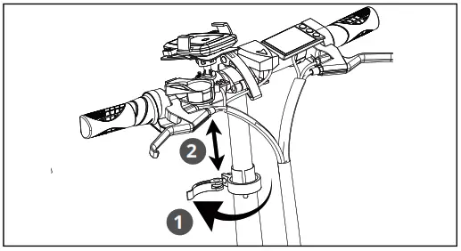 ADO A16 Folding Electric Bike - handlebar