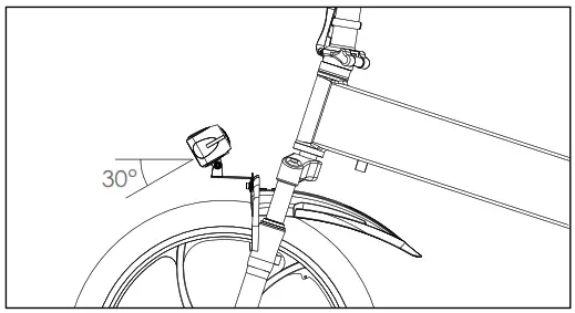 ADO A16 Folding Electric Bike - headlight