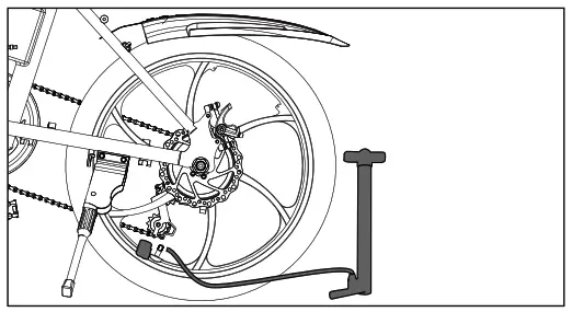 ADO A16 Folding Electric Bike - pump