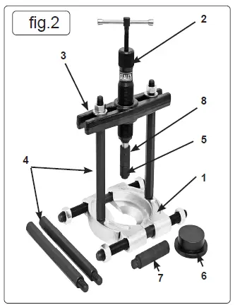 SEALEY-PS980-V2-HYDRAULIC-BEARING-SEPARATOR-PULLER-SET-fig-2