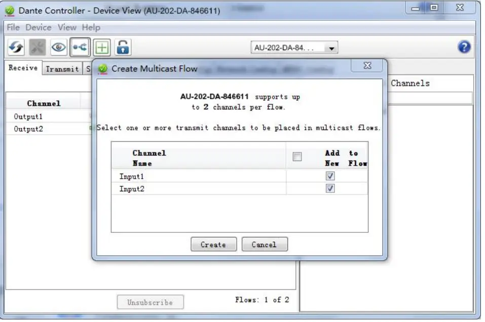 SEPTON DANMARK AU 202 DA Tight AV Surface Mount 2x2 Dante and AES67 Interface - app 2