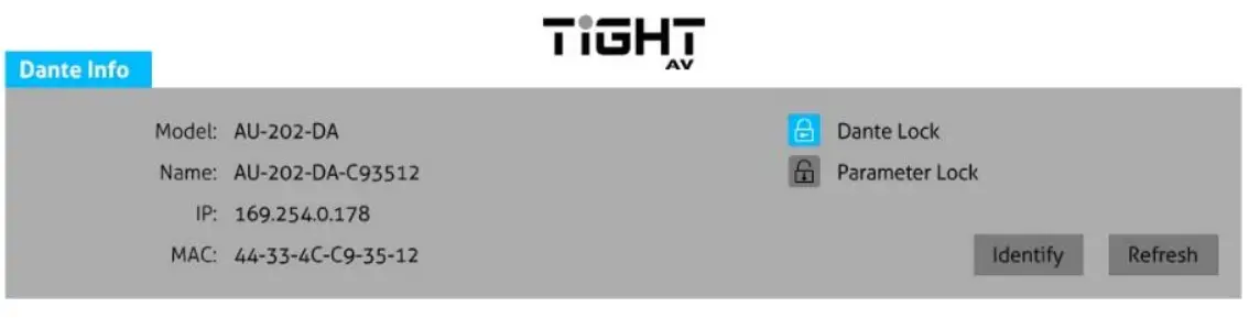SEPTON DANMARK AU 202 DA Tight AV Surface Mount 2x2 Dante and AES67 Interface  - app 7