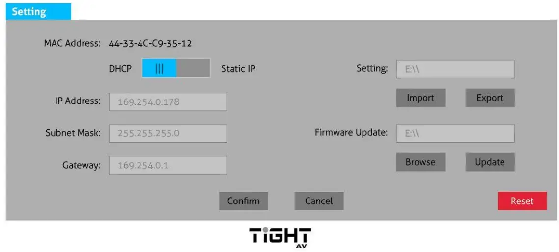 SEPTON DANMARK AU 202 DA Tight AV Surface Mount 2x2 Dante and AES67 Interface - app10