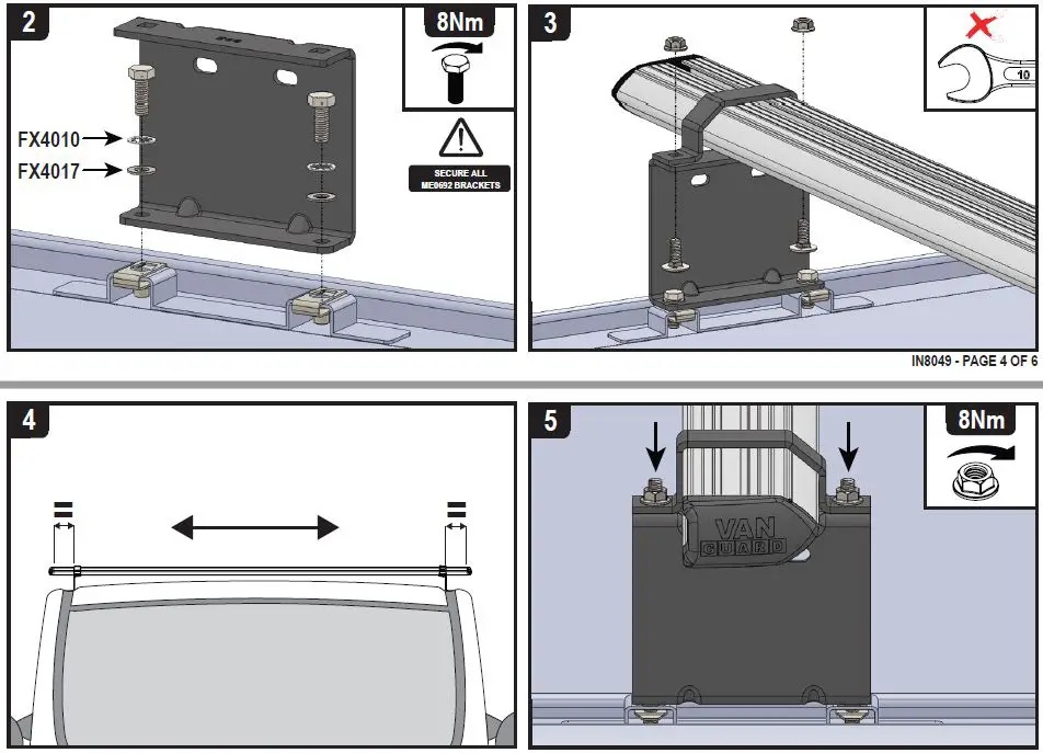 VAN-GUARD-VG211-3-Vauxhall-Vivaro-x3-ULTI-Van-Roof-Bars-FIG-7
