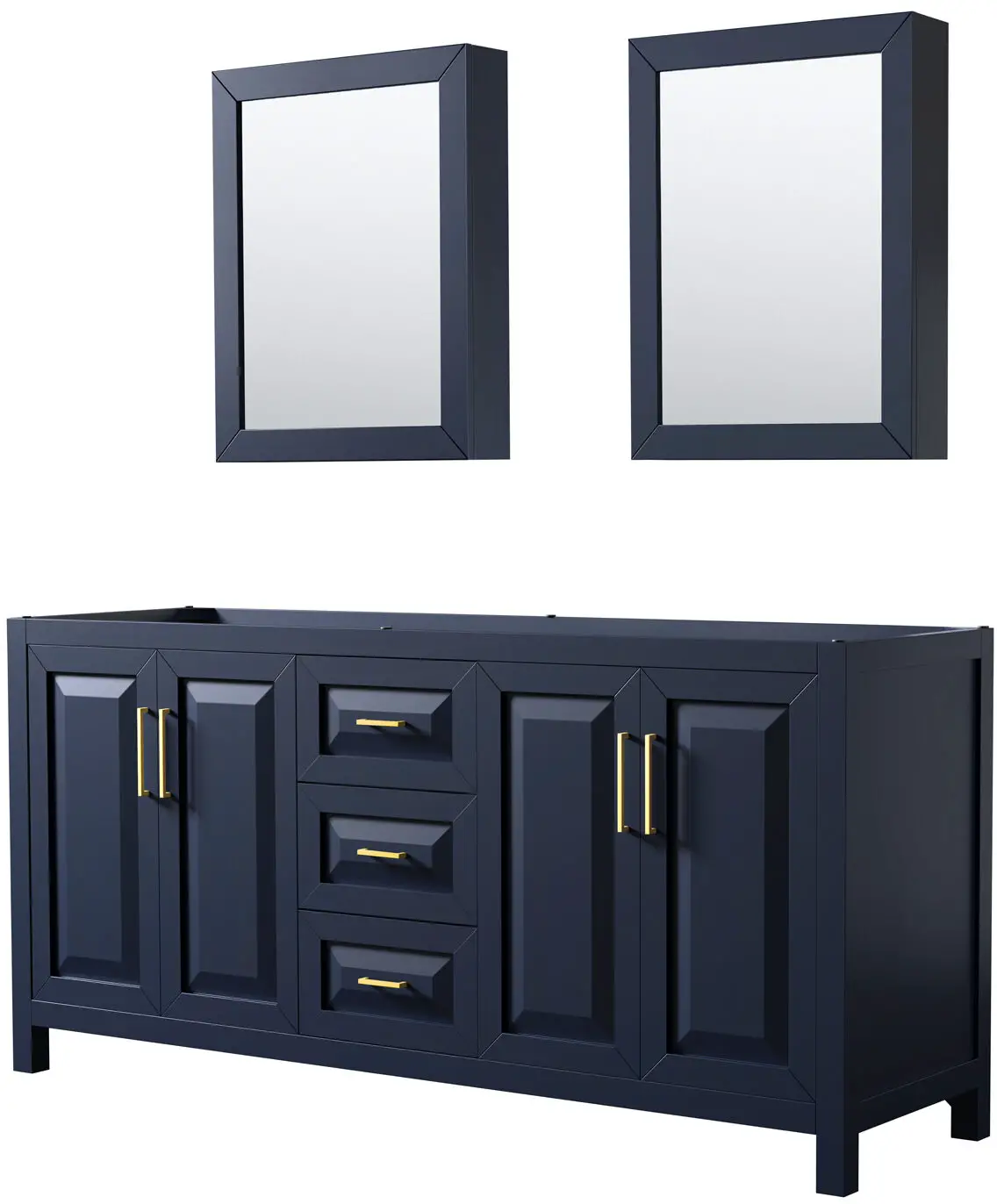 WYNDHAM COLLECTION Double Vanity with Optional Carrara Marble Counter-fig1