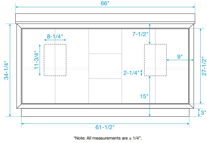 WYNDHAM COLLECTION Double Vanity with Optional Carrara Marble Counter-fig13