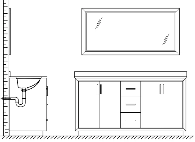 WYNDHAM COLLECTION Double Vanity with Optional Carrara Marble Counter-fig2