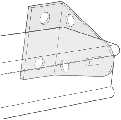 blinds2go Aluminium Venetian Blinds - Hold Down Brackets