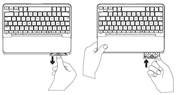 Replacing the keyboard batteries