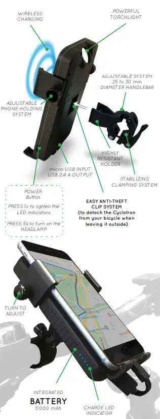 SUNSLICE CYCLOTRON Bike and Motorbike Phone Mount-4