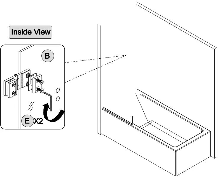 THE HOME DEPOT HDTK-TD-01 47.75 Inch W x 58 Inch H Pivot Frameless Tub Door in Chrome with Clear Glass-fig12