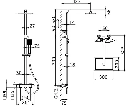 oceanic-OCEACDVM37ACH-Shower-Column-FIG-3