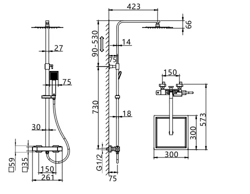 oceanic-OCEACDVM37ACH-Shower-Column-FIG-4