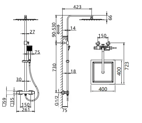 oceanic-OCEACDVM37ACH-Shower-Column-FIG-5