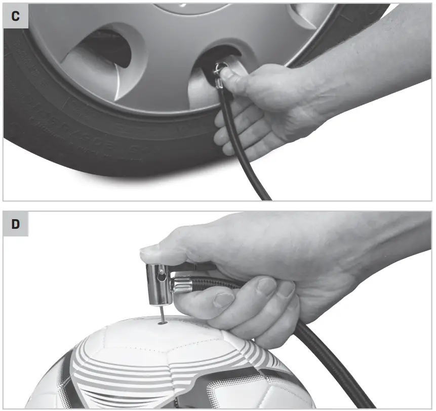 VONROC CR502DC Tyre Mini Compressor 12V - Fig 3