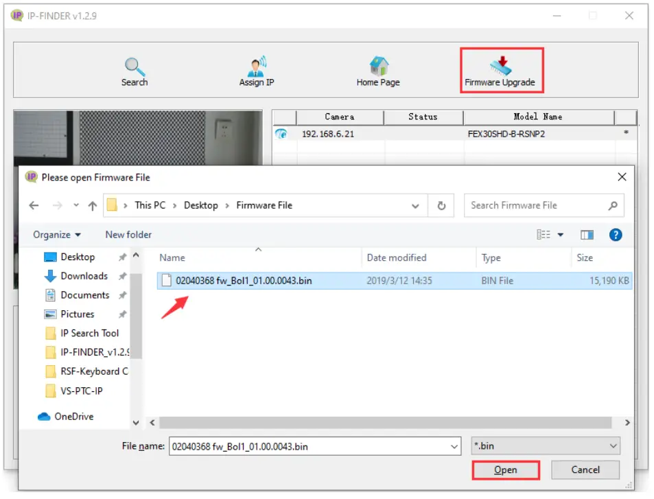 BOLiN TECHNOLOGY IPF NX IP Finder - Firmware Upgrade